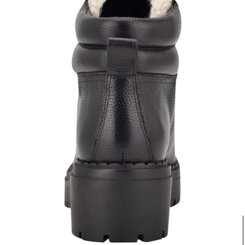 Marc Fisher LTD Nauru Women’s Black Natural Leather Lace Up Bootie Size 7.5 - Picture 5 of 8